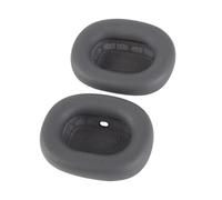 NOENNULL Lot de 2 Coussinets d'oreille de Rechange en Mousse à Mémoire de Forme Souple en Cuir protéiné pour - Coussinets Confortables et Confortables pour Une Longue écoute (Noir)