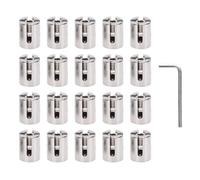 NOENNULL Lot de 20 Serre-câbles Croisés en Acier Inoxydable T316 pour Serre-câbles de 3 Mm 1/8" pour Raccord de Câble croisé pour Kit de Treillis Mural, Réglage Facile avec clé