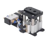 NOENNULL Machine à Perforer, Perforatrice à 2 Trous, Perforatrice Pneumatique pour Bandes de Chant, Ouverture de 8 Mm à 12 Mm, Outil de Perforation à Air en Alliage D'aluminium, 0,4 à 0,6 MPa,