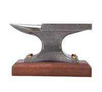 NOENNULL Mini Enclume de Bijoux avec Base en Bois, Enclume de Banc en Acier 500 G pour Forgeage en Métal, Fabrication de Bijoux, Réparation de Montres, Artisanat et Outils de Forgeron