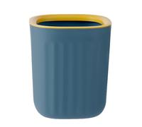 NOENNULL Mini poubelle de bureau avec anneau de pression, poubelle de bureau tendance pour le bureau dans le dortoir (bleu jaune)