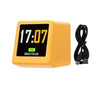 NOENNULL Mini Réveil de Bureau WiFi avec Affichage Météo de Style Russe, connecté à l'horloge Météo Numérique WiFi pour Les Mises à Jour Météo en Temps Réel, la Température Intérieure,