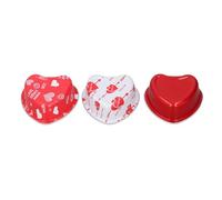 NOENNULL Moule à Gâteau en Forme de Cœur en Aluminium, avec Couvercle Transparent, Tasses de Cuisson à Dessert, pour Mariage, Saint-valentin, Fête D'anniversaire, Paquet de 15