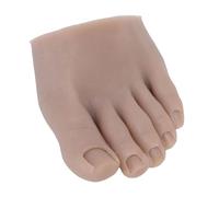 NOENNULL Nail Art Training Foot Model Réutilisable Modèle de Pratique en Silicone à Demi-pied pour la Formation à la Pédicure, la Pratique de la Manucure et le Design D'art Nail des (Gauche)