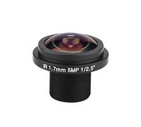 NOENNULL Objectif de caméra de sécurité, objectif de caméra de sécurité Fisheye HD 5 MP 1,7 mm Longueur focale 185 degrés pour caméra de sécurité Fisheye
