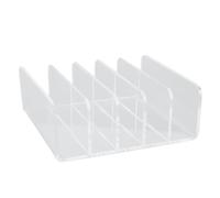 NOENNULL Organisateur de Fichiers de Bureau Porte-revues Vertical en Acrylique Transparent 5 Compartiments Trieur de Documents de Bureau Support de Trieur de Fichiers de Multifonction pour
