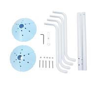 NOENNULL Outil de Nettoyage de Filtre de Piscine en Acier Inoxydable, Système de Nettoyage à Cartouche Rotative pour Piscines, Support d'entretien de Filtre Robuste avec Base Réglable