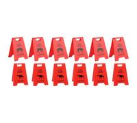 NOENNULL Panneau D'avertissement de Vomissement de Chien et de Chat, Système D'alerte en Plastique Accrocheur pour Animaux de Compagnie, pour Parcs Intérieurs, Jardins, 12 X Décors (Rouge)