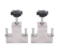 NOENNULL Pince D'armoire Universelle 2 Pièces, Pince Robuste, en Acier Inoxydable, Pinces D'installation Avant de Tiroir Antidérapantes pour le Bricolage, le Travail du Bois et le Soudage (Argent)