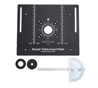 NOENNULL Plaque D'insertion de Table de Routeur en Alliage D'aluminium Banc de Menuiserie Flip Board Routeur Flip Plate avec Guide de Jauge à Onglets Table de Gravure de Coupe