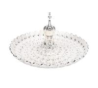 NOENNULL Plat de Bonbons en Métal Fruits de Forme de Paon de Servage Plaque de Rangement Biscuit Assiette à Collation pour Collations de Fête (Argent)