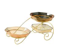 NOENNULL Plateau à Fruits à 3 Couches, Plateau de Service pour Fournitures de Fête, Support de Bol à Fruits Transparent, Bol à, Support à Légumes, Table, Assiette de, Présentoir en Plastique pour