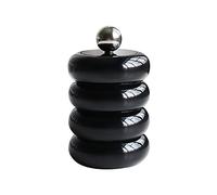 NOENNULL Porte-Coton-tige, Conteneur de Coton-tige, Distributeur de Support Qtip avec Couvercle, Boîte de Rangement de Maquillage en Forme de Beignet, adapté comme Cadeau pour la (Noir quatre couches)