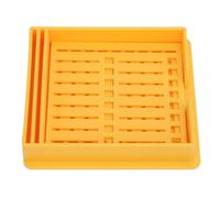 NOENNULL Porte-notes autocollantes avec pochoir, taille compacte, organiseur polyvalent, modèle de dessin pour bureau, lieu de travail, pour amis et famille, plastique, 9,4 x 9,1 x 1,8 cm (jaune)
