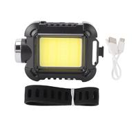 NOENNULL Préparez la Lampe de Poche, 16000lx Super Bright IPX5 LED Light, avec Signal SOS Rouge pour Le Cyclisme, la Randonnée, Les Aventures en Plein Air, Alternative à la Lampe (Noir)
