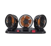 NOENNULL Prise Allume-cigare Portable à 3 Têtes, Ventilateur de Refroidissement à 2 Vitesses à 360 ° pour Fourgon Camion SUV RV, avec Vitesse du Vent Réglable et Utilisation Arrière (DC24V)
