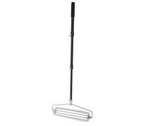 NOENNULL Râteau à Sable en Acier Inoxydable 304, Râteau à Rouleaux de Parcours, à Rouleaux de Bunker avec Tige Rétractable, Conception Ergonomique pour des Bacs à Sable Lisses sur Les Parcours, Les