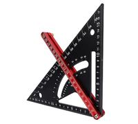 NOENNULL Règle Carrée de Charpentier Réglable, Règle en Alliage en Aluminium avec Tige de Localisation Bidirectionnelle, Outils de Menuiserie Multi-fonctionnaires, Centimètre et échelle