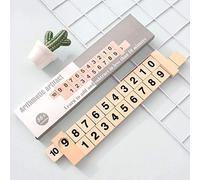 NOENNULL Règle d'apprentissage Arithmétique des Mathématiques en Bois pour Enfants, Jouet de Conception de Rail Scientifique pour l'enseignement en ide Pédagogique en Mathématiques en Bois