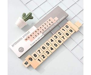 NOENNULL Règle d'apprentissage Arithmétique des Mathématiques en Bois pour Enfants, Jouet de Conception de Rail Scientifique pour l'enseignement en ide Pédagogique en Mathématiques en Bois