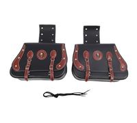 NOENNULL Saddlebag en Cuir PU de Grande capacité, Sac à Bagages Latéraux avec Une Sangle, Ajustement Universel pour Les Motos Aventure