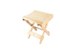 NOENNULL Tabouret Pliant en Bambou, Siège Portable Durable pour Repose-Pieds de Douche et Rasage pour la Maison et Les Voyages, 12,4 X 11,2 X 11 Pouces