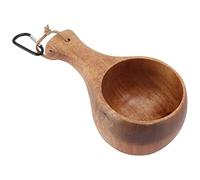 NOENNULL Tasse en Bois Poli à la Main de Style Nordique, pour café, thé, Lait, Camping, Randonnée, Boisson en Plein Air, Portable pour les Amateurs de Plein Air
