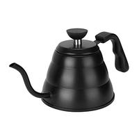 NOENNULL Théière à café de 1000 Ml, Bouilloire à café à Col de Cygne, Cafetière en Acier Inoxydable, Bouilloire à à Main, Cafetière à Main avec Bec Long et étroit, (Noire)