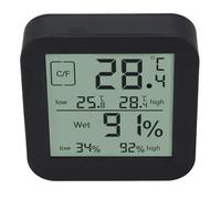 NOENNULL Thermomètre Hygromètre Minuterie écran Tactile LCD Double Face Rétro-éclairage pour Cuisine, Compteur d'humidité de la Température Ambiante pour la Maison (Noir)
