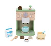 NOENNULL Toy Fabricant de Cafetière en Bois, Cafetière pour Enfants Toy Playset Kids Coffee Maker Toy Imaginative Play Toys for Girls Boys, Encourage les Cadeaux de créativité pour les