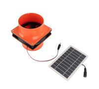 NOENNULL Ventilateur d'extraction solaire 5 V avec panneau solaire monocristallin de 10 W, kit de ventilation pour tube rond, nids d'oiseaux, idéal pour les camping-cars, les bateaux