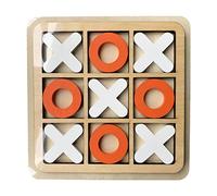 NOENNULL XO Board Game Wooden (Toe) - Ensemble de Puzzle en Bois Fait à la Main 3 en 1, Jeu de Stratégie éducatif pour Les Enfants, Apprentissage des Jouets, Gamique D'échecs du Tableau (comme