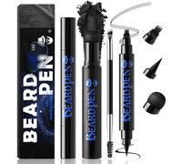 Noerrors Barbe Crayon Kit Barbe Remplissage Stylo Double Extrémité 4 pointes Barbe Stylo et Pinceau Set Racine des Cheveux Moustache Sourcils Barbe Remplissage Moulage Styling Outil de Maquillage