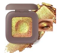 Noerrors Palette de fards à paupières holographiques - Duochrome - Jaune et vert - Paillettes - Multichrome - Couleur riche et crémeuse - Changement de couleur métallique - Pour Rave#08