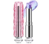 Noerrors Rouge à lèvres pailleté caméléon violet et bleu holographique, imperméable, longue tenue, couleur métallisée scintillante, duochrome irisé, maquillage sirène pour rave festival #04