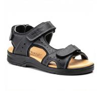 NOESLOMISMO BY DILEMA Sandales Homme en Cuir avec Scratch - Fabriquées en Espagne - 3 Brides Réglables, Semelle Épaisse Antidérapante Amortissante, Confort Marche Quotidienne, Ville & Voyage
