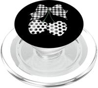 Noeud à Carreaux Vichy et cœurs PopSockets PopGrip pour MagSafe