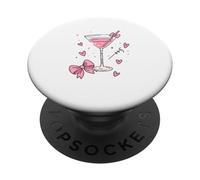 Noeud Boisson Cœurs en Rose Doux Couleurs Girly Illustration PopSockets PopGrip Adhésif
