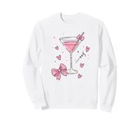 Noeud Boisson Cœurs en Rose Doux Couleurs Girly Illustration Sweatshirt