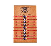 Noeud Bracelet Evil Eye,9 pièces Bracelet Mauvais Œil Rouge en Acrylique,Bracelets D'amitié,Bracelets de Protection Contre le Mauvais œil Faits à la Main,Accessoire Porte-Bonheur pour Femme et Homme