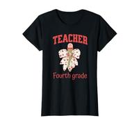 Noeud Coquette Cerise Professeur de Quatrième Année pour la rentrée Scolaire T-Shirt