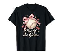 Noeud Coquette de Baseball Love of The Game Rose Esthétique T-Shirt
