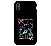 Noeud Coquette Fantôme rétro Café Gothique Pastel sorcière Coque pour iPhone X/XS