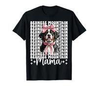 Noeud Coquette Mama Dog Mom Mère Fête des Mères Bernois T-Shirt