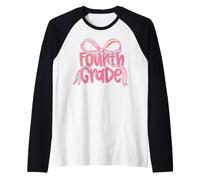 Noeud Coquette pour Filles de quatrième année pour première journée d'école Manche Raglan