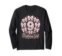 Noeud Coquette Rose Anniversaire Fille 9ème Naissance Manche Longue