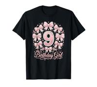 Noeud Coquette Rose Anniversaire Fille 9ème Naissance T-Shirt