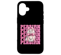 Noeud Coquette Rose Perse Chat Fille Chat Maman Coque pour iPhone 16