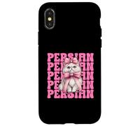 Noeud Coquette Rose Perse Chat Fille Chat Maman Coque pour iPhone X/XS