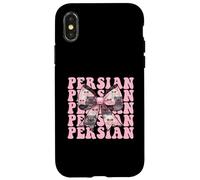 Noeud Coquette Rose Perse Chat Fille Chat Maman Coque pour iPhone X/XS